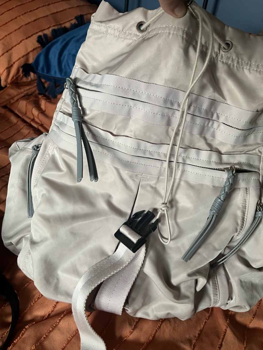 Light Grey Backpack - Modern Everyday Rucksack - Picture 3 of 4